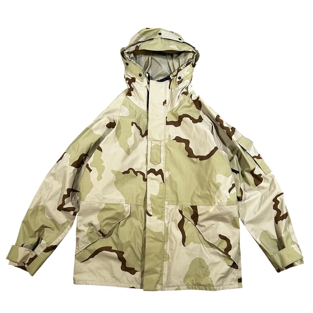 U.S. Military Cold Weather Parka Desert Camo Mens Large Long Barrier Wear